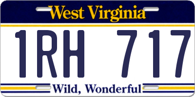 WV license plate 1RH717