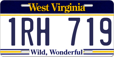 WV license plate 1RH719