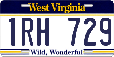 WV license plate 1RH729