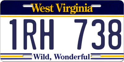 WV license plate 1RH738