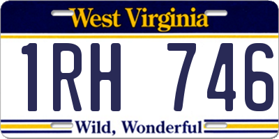 WV license plate 1RH746
