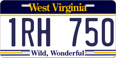 WV license plate 1RH750