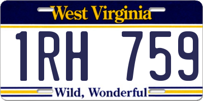 WV license plate 1RH759