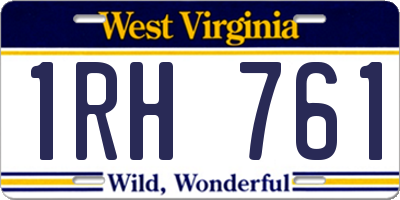 WV license plate 1RH761