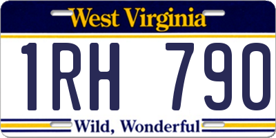 WV license plate 1RH790