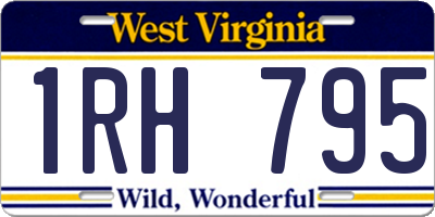 WV license plate 1RH795