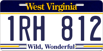 WV license plate 1RH812