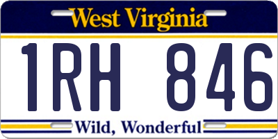 WV license plate 1RH846