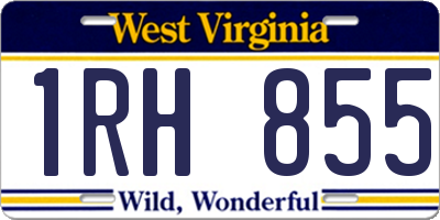 WV license plate 1RH855