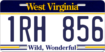 WV license plate 1RH856