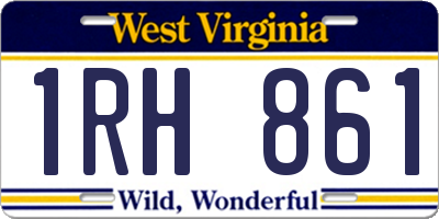 WV license plate 1RH861