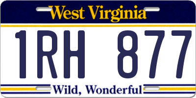 WV license plate 1RH877