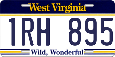 WV license plate 1RH895