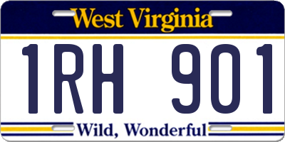 WV license plate 1RH901