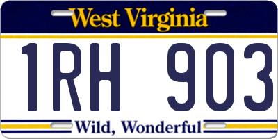 WV license plate 1RH903
