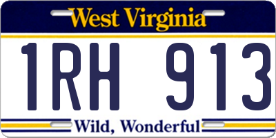 WV license plate 1RH913