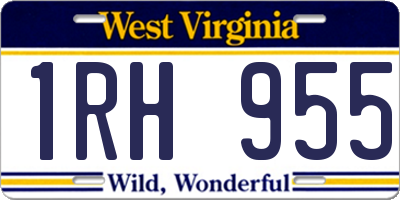 WV license plate 1RH955