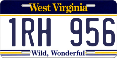WV license plate 1RH956