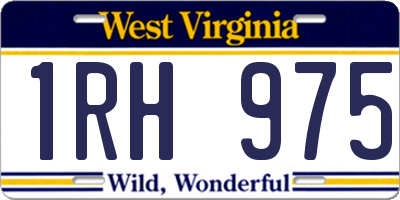 WV license plate 1RH975