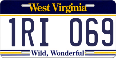 WV license plate 1RI069