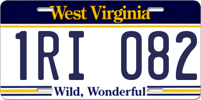 WV license plate 1RI082