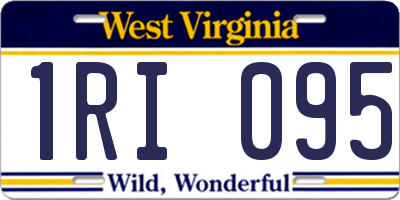 WV license plate 1RI095