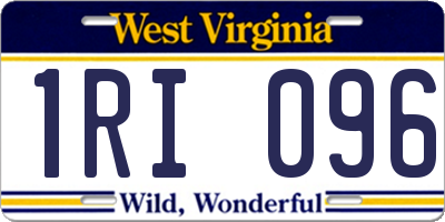 WV license plate 1RI096