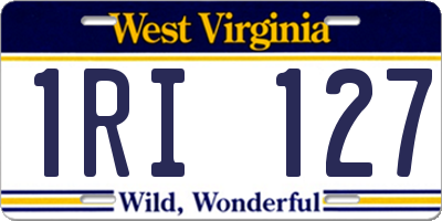WV license plate 1RI127