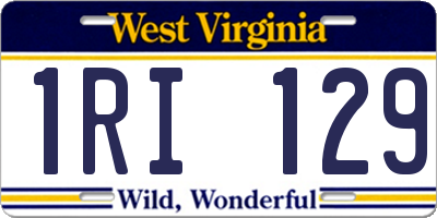 WV license plate 1RI129