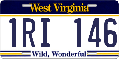 WV license plate 1RI146