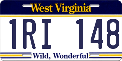 WV license plate 1RI148