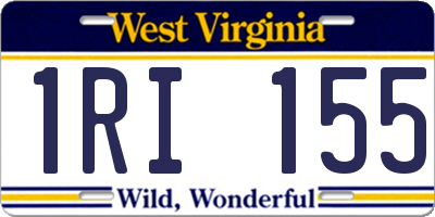 WV license plate 1RI155