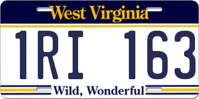 WV license plate 1RI163