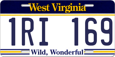 WV license plate 1RI169