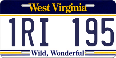 WV license plate 1RI195