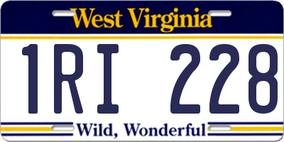 WV license plate 1RI228