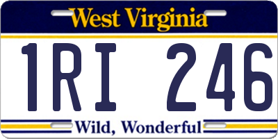 WV license plate 1RI246