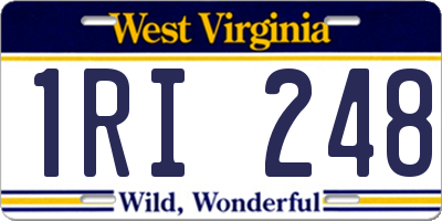 WV license plate 1RI248