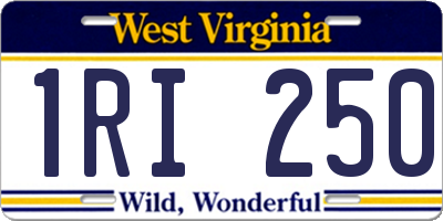 WV license plate 1RI250