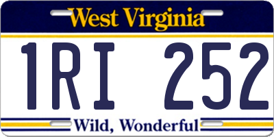 WV license plate 1RI252