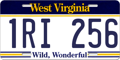 WV license plate 1RI256
