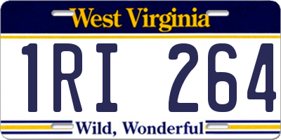 WV license plate 1RI264