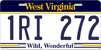 WV license plate 1RI272
