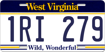 WV license plate 1RI279