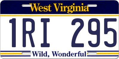 WV license plate 1RI295