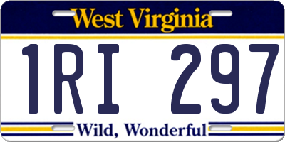 WV license plate 1RI297