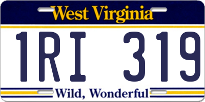 WV license plate 1RI319