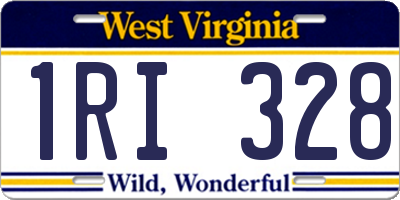 WV license plate 1RI328