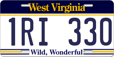 WV license plate 1RI330