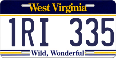 WV license plate 1RI335